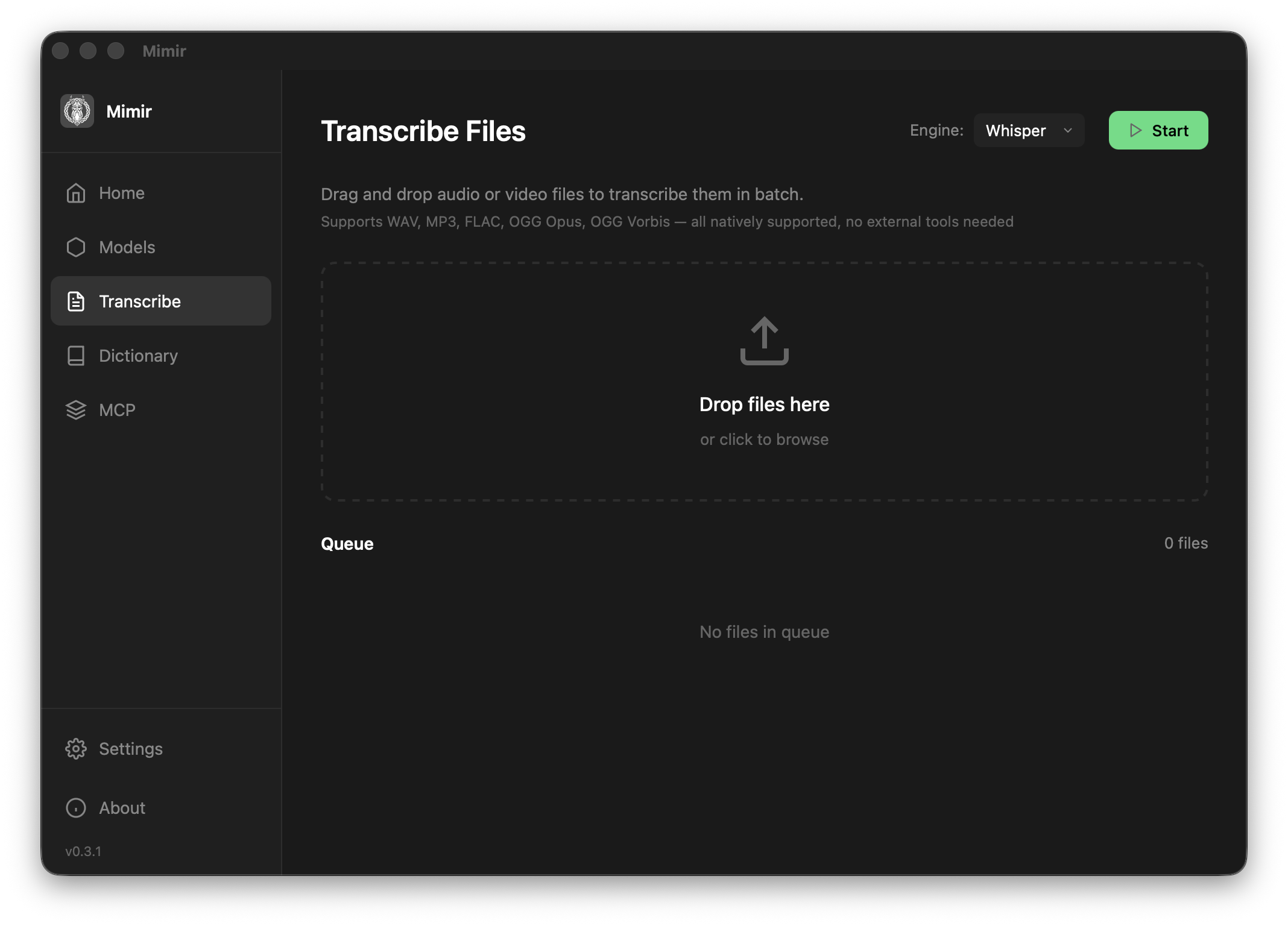 Mimir — batch transcription